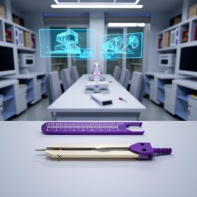 Purple EKG Calipers – Heavy Duty Medical Caliper Divider for ECG Analysis, Cardiograph Measuring Tool for Nurses & Doctors