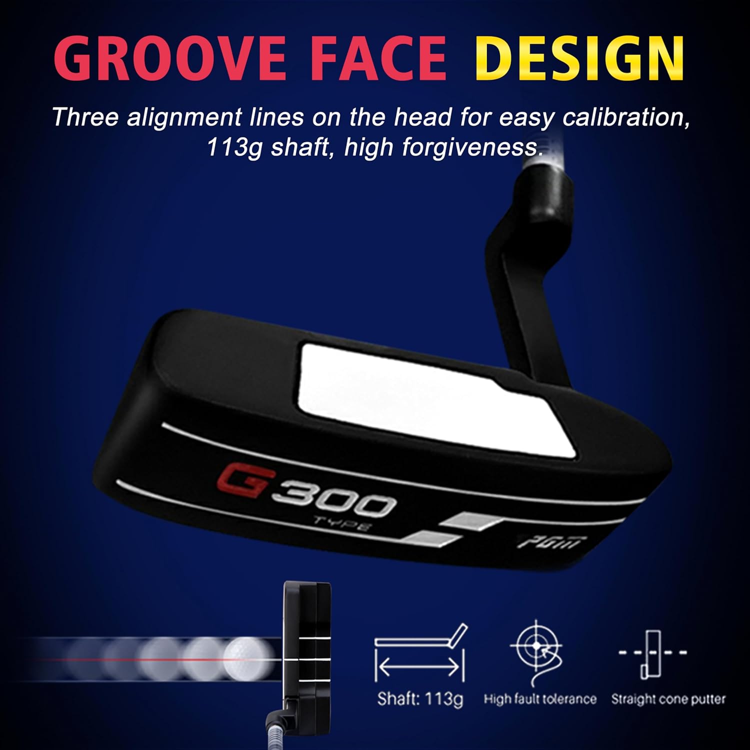 PGM G300 Men's Complete 12-Piece Golf Club Set – Titanium Driver, Draw-Biased Hybrid, Stainless Steel Irons, Alignment Putter & Stand Bag with Headcovers