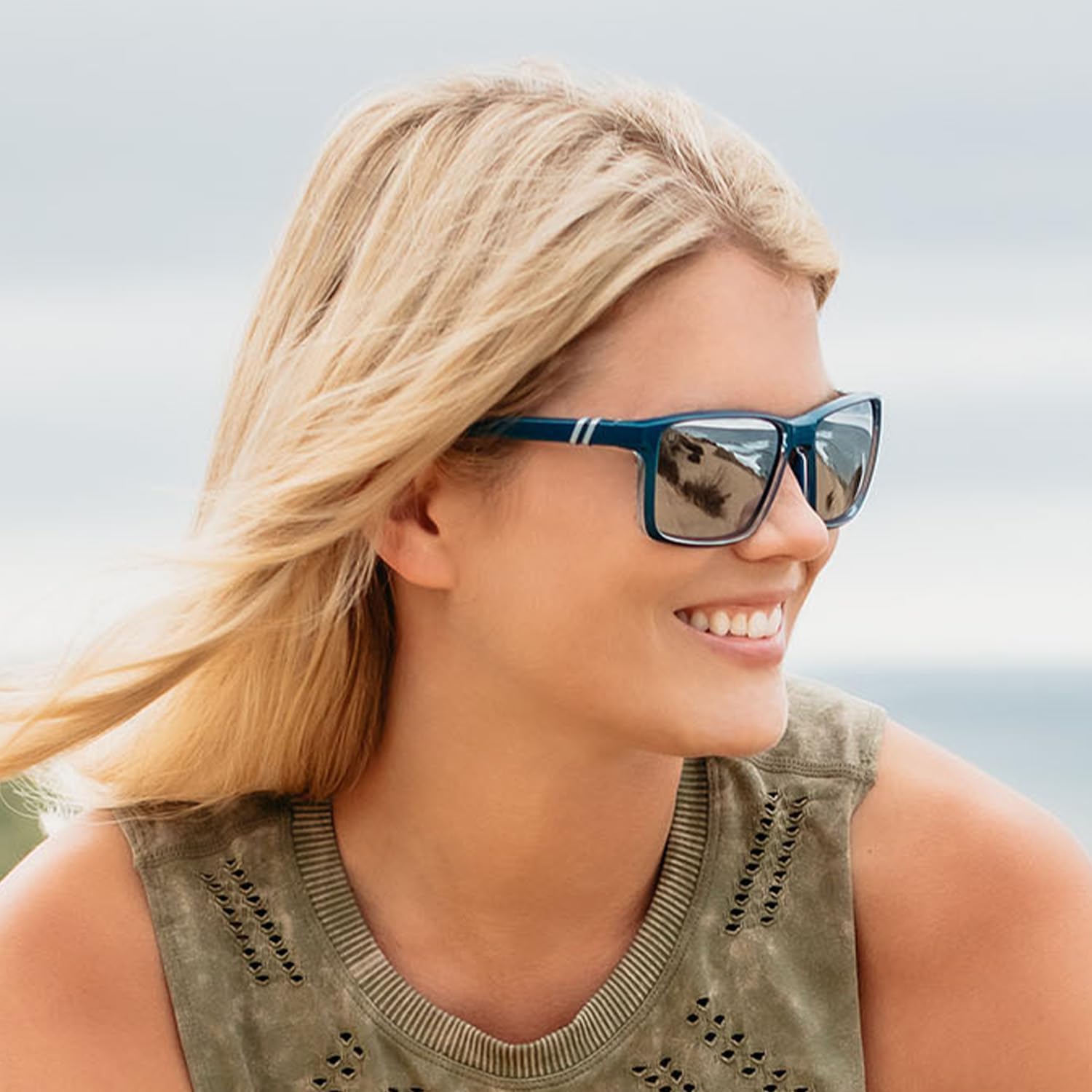 Blenders Eyewear Mesa Polarized Sunglasses – Modern Wraparound Frames with 100% UV Protection for Men & Women