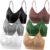 PAXCOO Women's Seamless Bralettes - Pack of 6 Padded Wire-Free Sports Bras for Everyday Comfort & Light Exercise