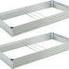2-Pack 8x4x1ft Galvanized Raised Garden Bed Kit - Durable Open Base Metal Planter Box for Vegetables, Herbs & Flowers