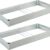 2-Pack 8x4x1ft Galvanized Raised Garden Bed Kit - Durable Open Base Metal Planter Box for Vegetables, Herbs & Flowers