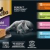 Sheba Perfect Portions Grain-Free Wet Cat Food Paté - Savory Chicken, Roasted Turkey, Salmon & Whitefish & Tuna Variety Pack (48 Twin-Pack Trays, 96 Total Servings)