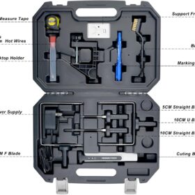 4-in-1 Hot Wire Foam Cutter Kit – 15W Heated Styrofoam Cutting Tool with Case, Multiple Blades, and Safety Stand for DIY Crafts & Modeling