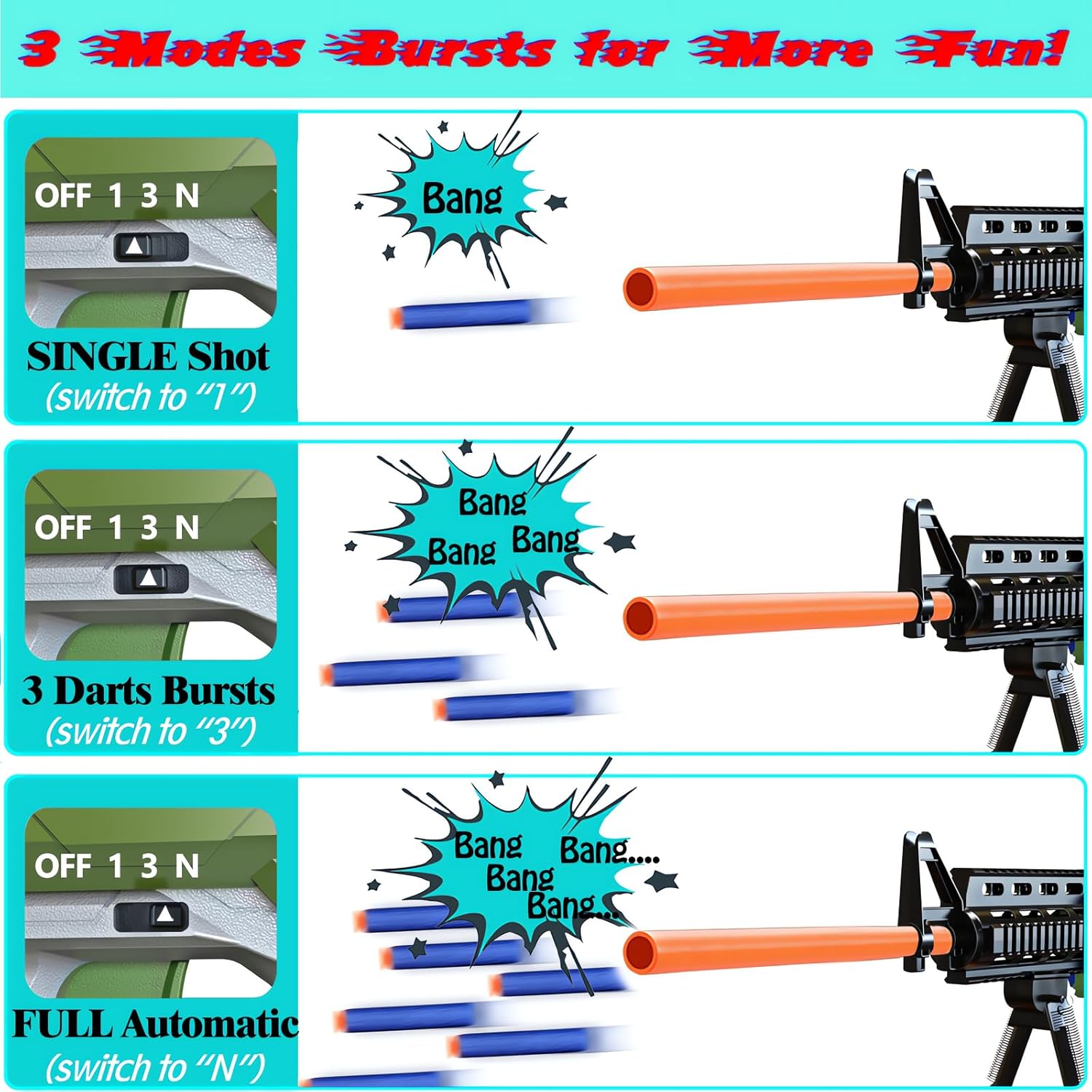 Electric Sniper Rifle Foam Blaster Kit with Tactical Vest & Rechargeable Battery – 150 Darts, Scope, Bipod, & 3-Burst Modes for Outdoor Play