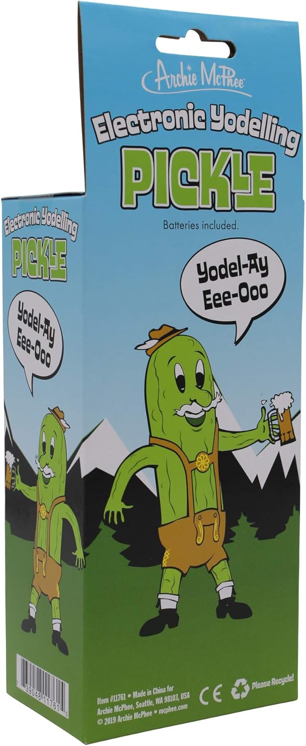 Archie McPhee Yodeling Pickle – The Ultimate Musical Prank Toy & Novelty Gag Gift for All Ages (Batteries Included)
