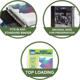 Samsill Heavy Duty Sheet Protectors – 500 Count Premium Clear Page Protectors for 3-Ring Binders – 8.5 x 11 Letter Size, Acid-Free, Archival Safe, & Eco-Friendly Plastic Sleeves