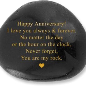 You Are My Rock Decorative Stone | Heartwarming Anniversary Wedding Gift & Keepsake for Couples, Him or Her
