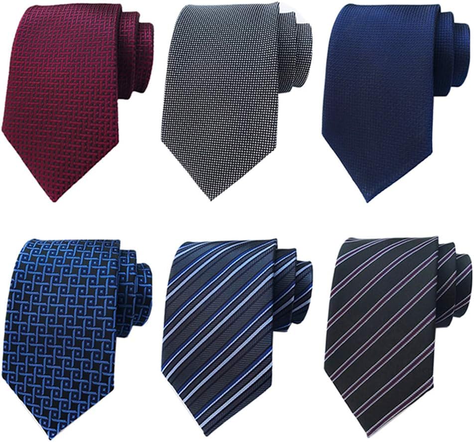 Adulove Men's 6-Pack Classic Silk Jacquard Neckties – Premium Woven Formal & Casual Wedding Ties for Gentleman