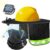 Solar Powered Cooling Hard Hat Accessory with Full Brim Sun Shade & Neck Shield - Rechargeable Dual-Mode Fan for Construction, Fishing, and Outdoor Work