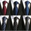 WeiShang 6-Pack Men's Classic Jacquard Woven Silk Neckties - Premium Formal Striped Tie Set for Business & Wedding Attire