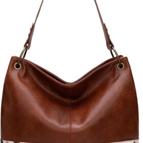 Montana West Ladies' Hobo Shoulder Handbag with Secure Zipper Back Pocket