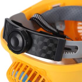 Solar-Powered Vented Hard Hat with LED Light and Dual Cooling Fans - Safety Helmet for Construction