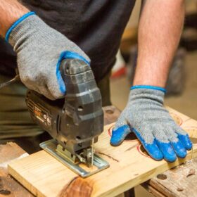 G & F Products 12-Pack Heavy Duty Double Coated Latex Work Gloves – Large, Reusable Safety Grip for Construction, Gardening & Industrial Use