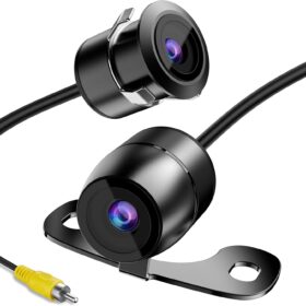 RAAYOO Flush Mount Backup Camera with Metal Housing - 170° HD Rear/Front View, IP69 Waterproof Night Vision Car Reverse Camera (12V-24V, 18.5mm Cutout)