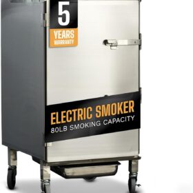 SmokinTex 'The XL' Electric Smoker - 80 lb. Capacity Stainless Steel Outdoor Meat Smoker with Dual Heating Elements