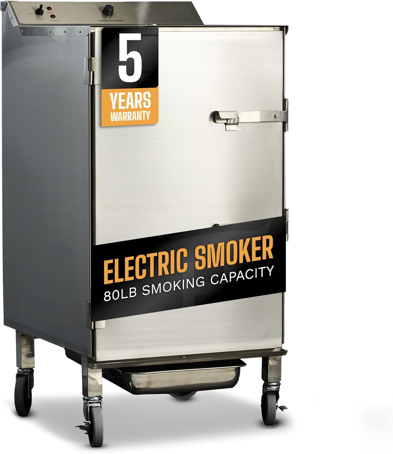 SmokinTex 'The XL' Electric Smoker - 80 lb. Capacity Stainless Steel Outdoor Meat Smoker with Dual Heating Elements