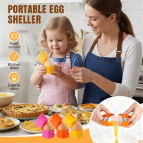 Multifunctional Stainless Steel Egg Cracker & Separator – 2026 Ergodic Handheld Kitchen Gadget for Effortless Peeling, Cracking, and Yolk Separating (3-Piece Set)