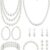 BBTO 8-Piece Pearl Jewelry Set for Women – Elegant Faux Pearl Necklace, Bracelet & Dangle Earring Collection for Weddings & Parties