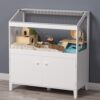 GDLF Furniture-Style Hamster Cage with Storage Cabinet – 39.5" Acrylic & Wood Habitat for Hamsters, Hedgehogs, Gerbils & Rats