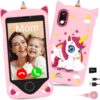 PROGRACE Kids Smart Phone with Talk & Text - 4.2" Dual Camera Learning Toy with Parental Controls, Wifi, Games, & 48GB Storage - Safe Educational Gift for Boys & Girls (Pink)