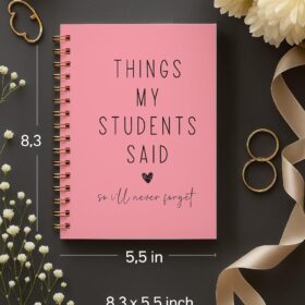 bitCNY Hot Pink Spiral Notebook – Stylish Teacher Appreciation Gift & Premium Keepsake Journal (5.5 x 8.5 Inches)