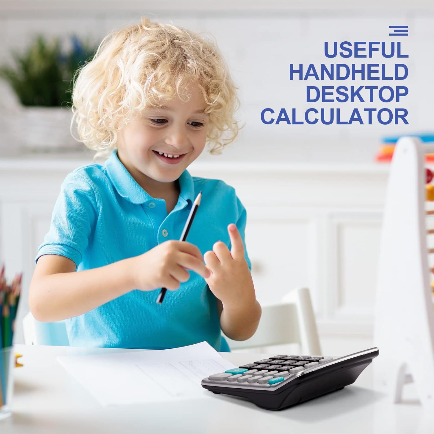 Flutesan 8-Pack Solar Desktop Calculators – 12-Digit Dual Power with Large Display and Big Buttons for Office, Home & School