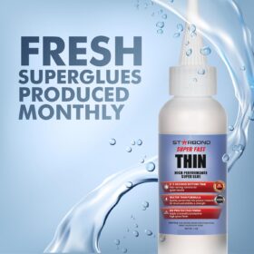 Starbond EM-02 Super Fast Thin CA Glue Pro Kit – Industrial Strength Cyanoacrylate Adhesive with Precision Micro-Tips & Anti-Clog Cap – Professional Woodturning, Hobby, and Model Repair (2 oz)