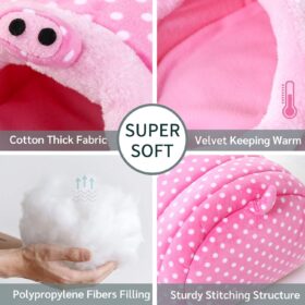 JanYoo Guinea Pig Hideout Bed – Washable Soft Plush Small Animal Cage House with Cushion for Hamsters, Hedgehogs & Ferrets