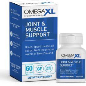 OmegaXL Joint Support Supplement - Green Lipped Mussel Oil for Natural Muscle & Joint Relief, 60 Softgels