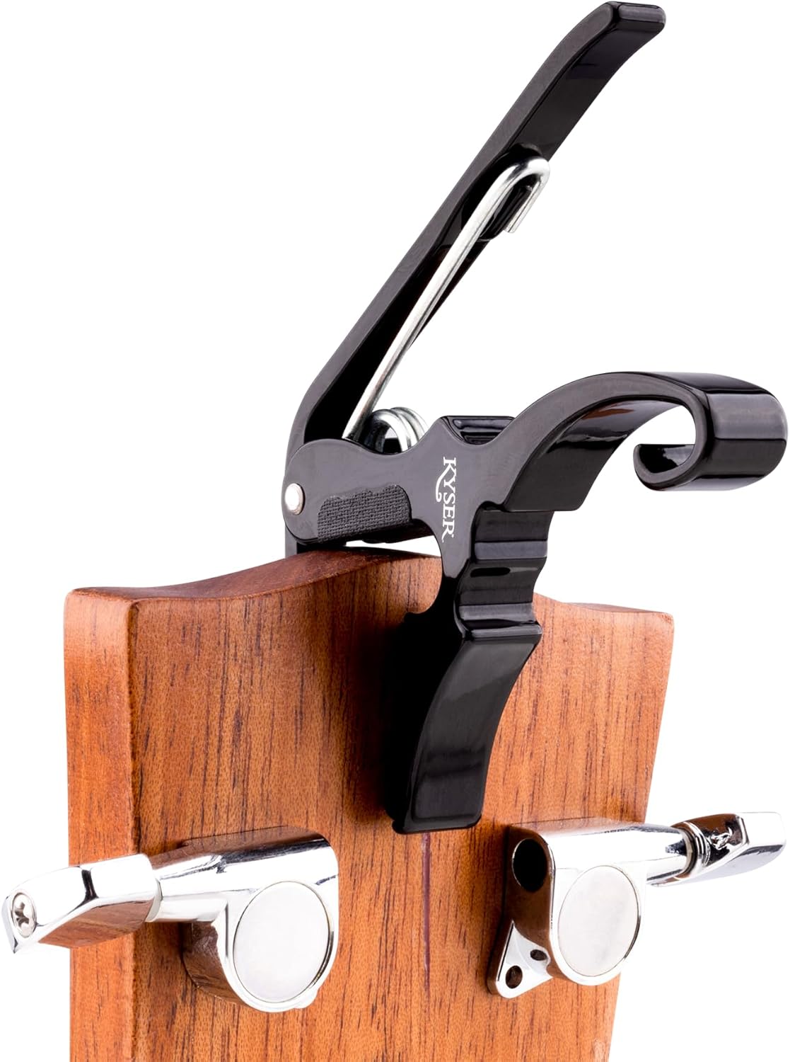 Kyser KG3BA Short-Cut Capo for Acoustic Guitar – Black Aluminum Partial Capo for DADGAD & Drop-D Tuning – Made in the USA