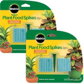 Miracle-Gro Indoor Plant Food Spikes (48-Count) - Continuous Release Fertilizer for Foliage & Flowering Houseplants