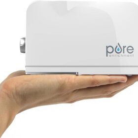 Pure Enrichment MistAire Travel Ultrasonic Cool Mist Water Bottle Humidifier – Portable with Auto Shut-Off, Mood Light, Travel Pouch & Universal Voltage for Home, Office & Hotel Use