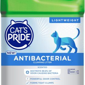 Cat's Pride Antibacterial Clumping Cat Litter – Lightweight, 99.9% Odor-Causing Bacteria Destroyer, 12 lb Jug