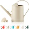 68oz Indoor Watering Can for House Plants - 1/2 Gallon Long Spout Garden Can with Detachable Sprinkler Head, Lightweight & Sturdy Plastic