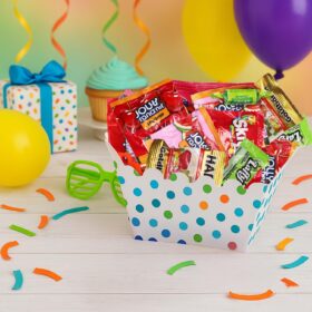 3 lb Bulk Assorted Taffy Candy Mix – Individually Wrapped Chewy Sweets for Piñatas, Party Favors, Office Treats, and School Snacks