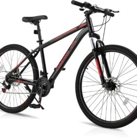 Ktaxon High-Carbon Steel Mountain Bike with 21-Speed System & Dual Disc Brakes (24, 26, 27.5 Inch)