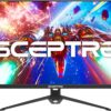 Sceptre 27-Inch IPS Gaming Monitor - 1920 x 1080p FHD, 180Hz Refresh Rate, 1ms Response, FPS-RTS Game Mode, DisplayPort & HDMI x3, Built-in Speakers, Machine Black (E275B-FPT165 Series)