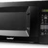 COMFEE' 0.7 Cu.Ft Countertop Microwave Oven - 700W with Sound On/Off, ECO Mode, Easy One-Touch Buttons & LED Display - Compact & Perfect for Dorms, Apartments, Offices (Black)