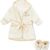 Spasilk 100% Cotton Hooded Terry Bathrobe with Booties - Soft & Absorbent Baby Robe for Bath Time, Spa, or Shower Gift (One Size)