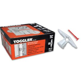 TOGGLER Toggle TC Commercial Drywall Anchors (100-Pack) - High Performance 5/8" to 3/4" Grip, #6 to #14 Screw Size - Made in USA