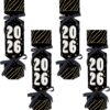 Big Dot of Happiness Hello 2026 New Year Party Favors – DIY No-Snap Cracker Boxes – Set of 12 Table Decorations with Ribbon
