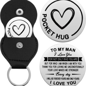 Aesnefe Pocket Hug Token Gift - Inspirational Keychain for Mental Health, Sobriety, & Self Love - Encouragement Present for Friends & Family