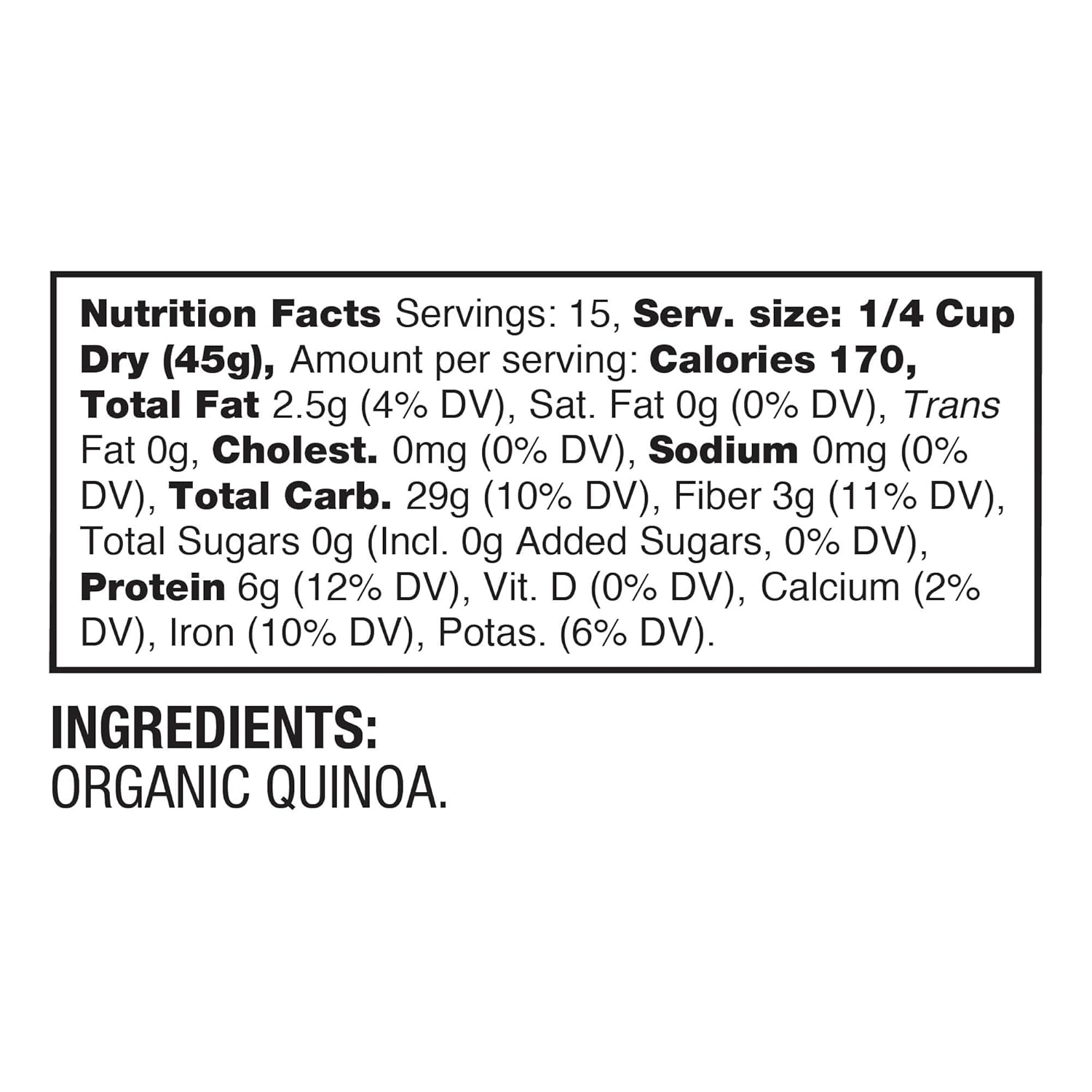 BetterBody Foods Organic Quinoa – 24 Oz (1.5 lb) – USDA Certified, Gluten Free, Non-GMO, Vegan Complete Protein Rice Alternative