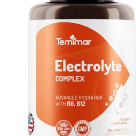 Temimar Electrolyte Capsules – 120 Count Hydration & Energy Support Complex with Sodium, Potassium, Magnesium, Calcium & B-Vitamins – Vegan, Non-GMO, Made in USA
