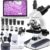 Trinocular Compound Microscope with HD Camera 40X-5000X - Laboratory Grade Microscope Kit for Adults, Students, and Professionals with Dual Mechanical Stage, LED Illumination & 50+ Accessories