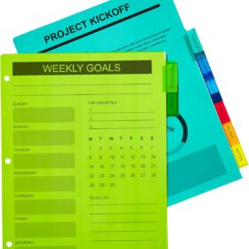 Avery 8-Tab Big Tab Plastic Dividers for 3-Ring Binders – Durable, Multicolor, Insertable Tabs (11901)