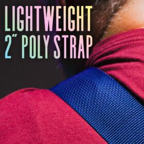 Levy's Leathers M8POLY-BLK 2-Inch Polypropylene Guitar Strap with Genuine Leather Ends & Tri-Glide Adjustment (Black)