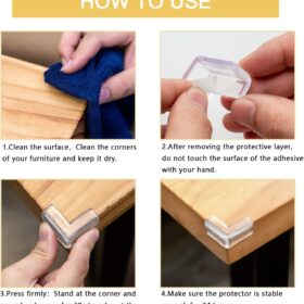 Clear Corner Protectors for Baby – 8-Pack Premium L-Shaped Furniture Safety Bumpers for Childproofing Tables, Desks & Cabinets – Impact-Absorbing & Discreet