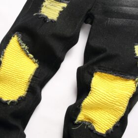 JUNBAOSS Men's Slim Fit Stretch Jeans - Ripped Distressed Skinny Denim Pants with Comfort Flex Waist